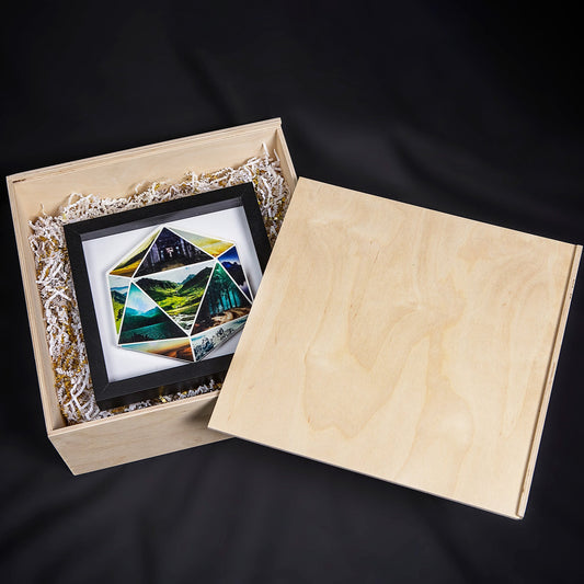 Birch Ply Slide Top Boxes w/ Printed Acrylic Top