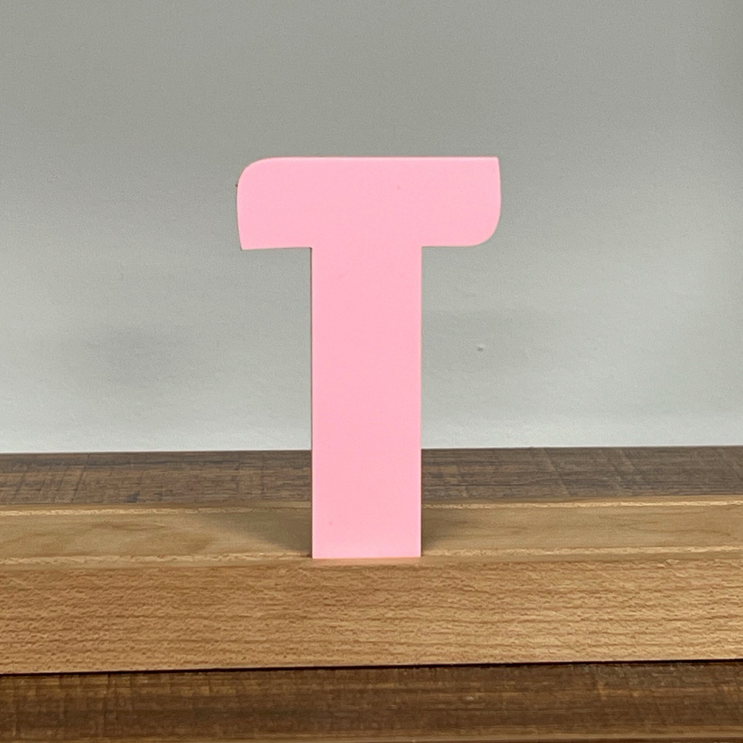 Kryliq Individual Letters: 3" Craftsman Style- Matte Pastel Pink