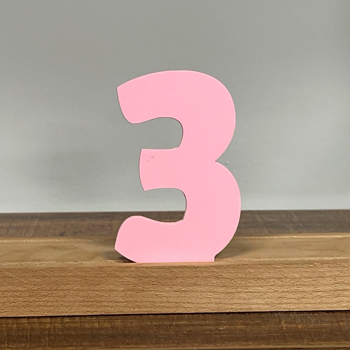 Kryliq Individual Letters: 3" Craftsman Style- Matte Pastel Pink