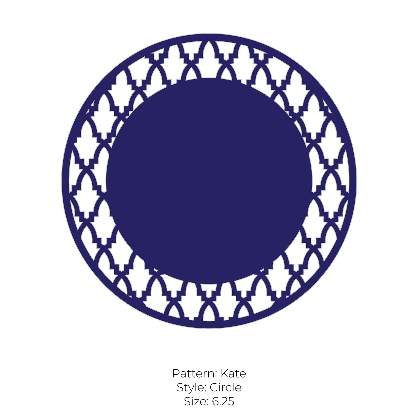 Elements: Round Laser Cut Menu / Invitation Blank