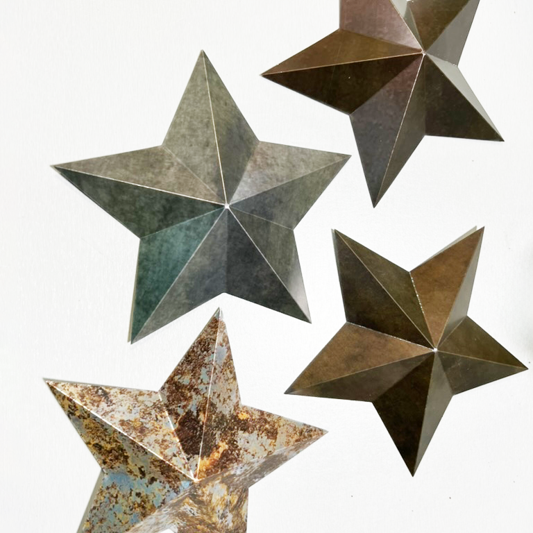 3D Metallic Paper Stars