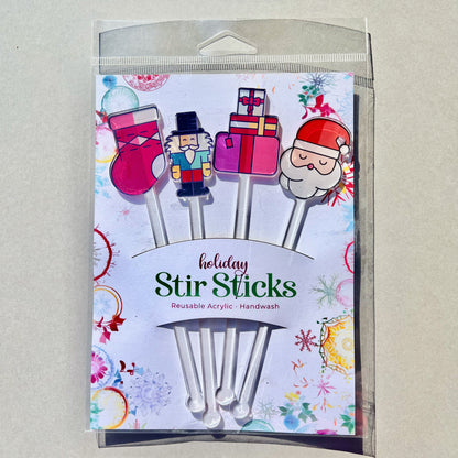 Festive Holiday Stir Sticks - Set A