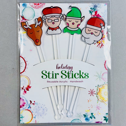 Festive Holiday Stir Sticks - Set B