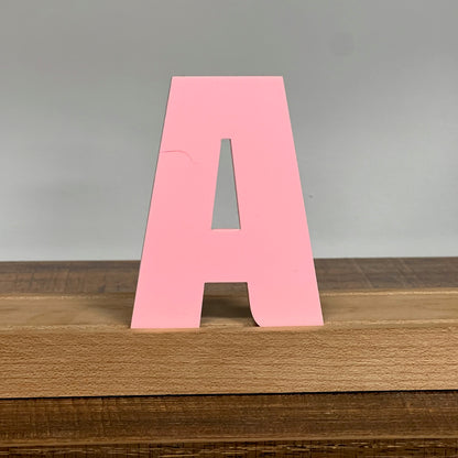 Kryliq Individual Letters: 5” Craftsman Style - Matte Pastel Pink