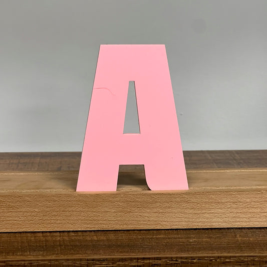 Kryliq Individual Letters: 3" Craftsman Style- Matte Pastel Pink