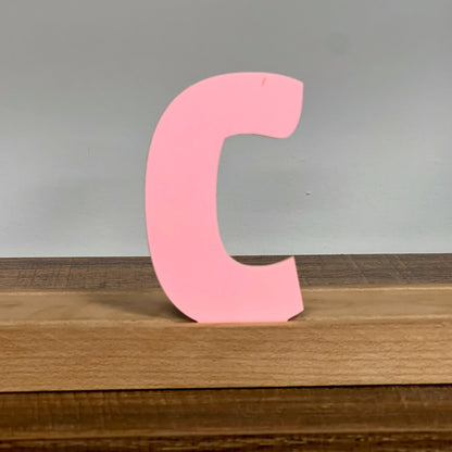 Kryliq Individual Letters: 5” Craftsman Style - Matte Pastel Pink