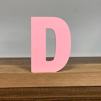 Kryliq Individual Letters: 5” Craftsman Style - Matte Pastel Pink