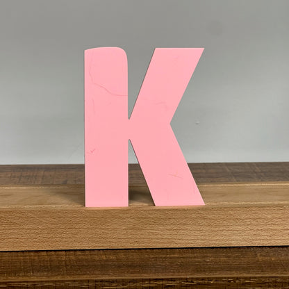 Kryliq Individual Letters: 5” Craftsman Style - Matte Pastel Pink