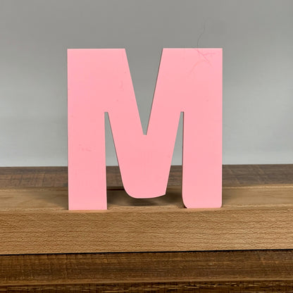 Kryliq Individual Letters: 5” Craftsman Style - Matte Pastel Pink