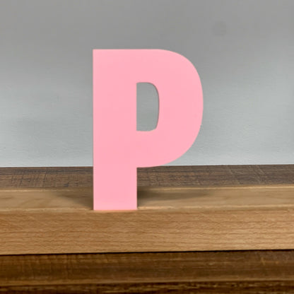 Kryliq Individual Letters: 5” Craftsman Style - Matte Pastel Pink