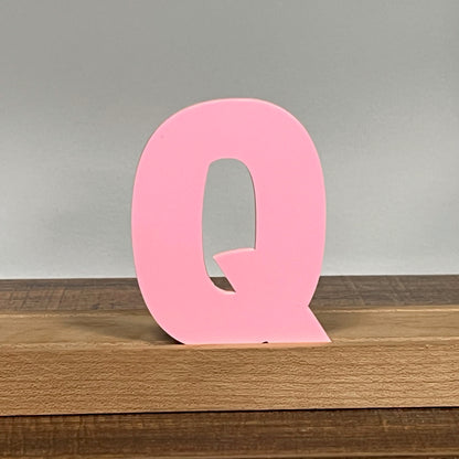 Kryliq Individual Letters: 5” Craftsman Style - Matte Pastel Pink