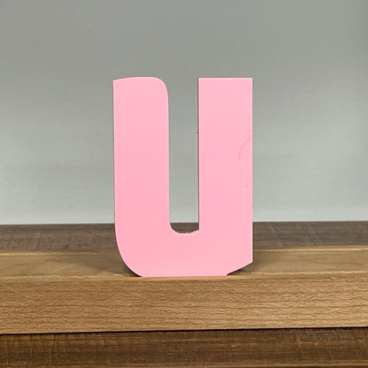 Kryliq Individual Letters: 5” Craftsman Style - Matte Pastel Pink