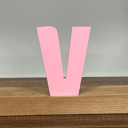 Kryliq Individual Letters: 5” Craftsman Style - Matte Pastel Pink