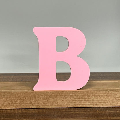 Kryliq Individual Letters: 3" Playful Style - Matte Pastel Pink