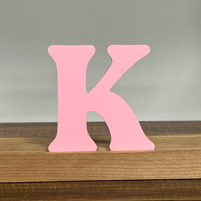 Kryliq Individual Letters: 3" Playful Style - Matte Pastel Pink