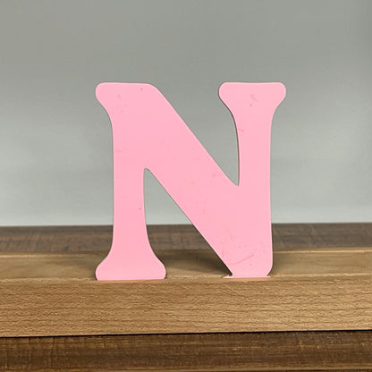 Kryliq Individual Letters: 3" Playful Style - Matte Pastel Pink