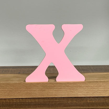 Kryliq Individual Letters: 3" Playful Style - Matte Pastel Pink