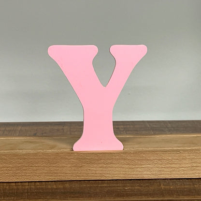 Kryliq Individual Letters: 3" Playful Style - Matte Pastel Pink