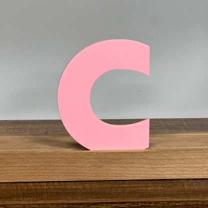 Kryliq Individual Letters: 5” Modern Style - Matte Pastel Pink