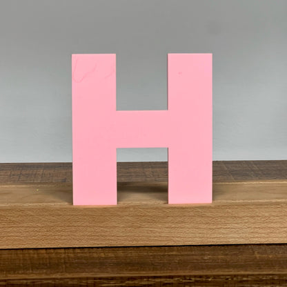 Kryliq Individual Letters: 5” Modern Style - Matte Pastel Pink