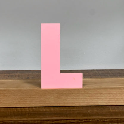 Kryliq Individual Letters: 5” Modern Style - Matte Pastel Pink