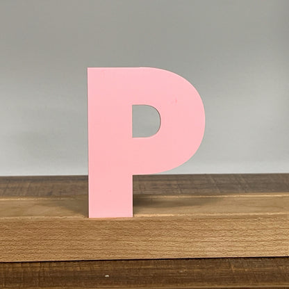 Kryliq Individual Letters: 5” Modern Style - Matte Pastel Pink