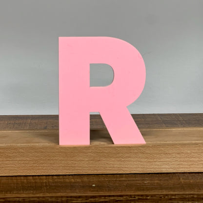 Kryliq Individual Letters: 5” Modern Style - Matte Pastel Pink