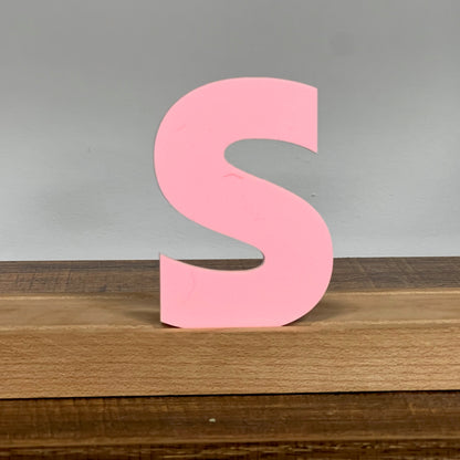 Kryliq Individual Letters: 5” Modern Style - Matte Pastel Pink