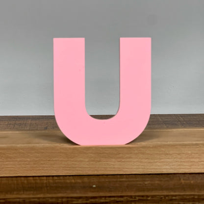 Kryliq Individual Letters: 5” Modern Style - Matte Pastel Pink