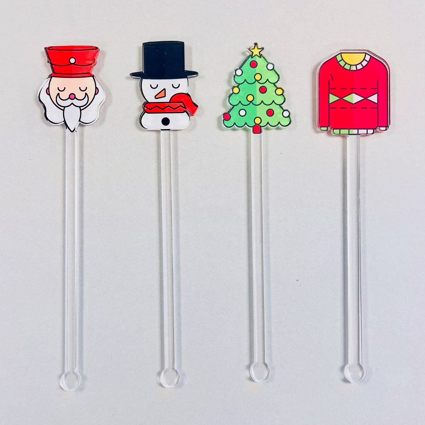 Festive Holiday Stir Sticks - Set C