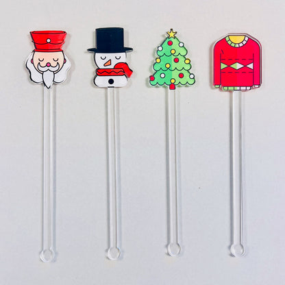 Festive Holiday Stir Sticks - Set C