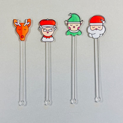 Festive Holiday Stir Sticks - Set B