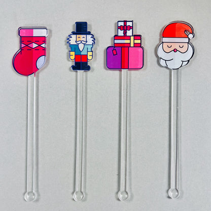 Festive Holiday Stir Sticks - Set A