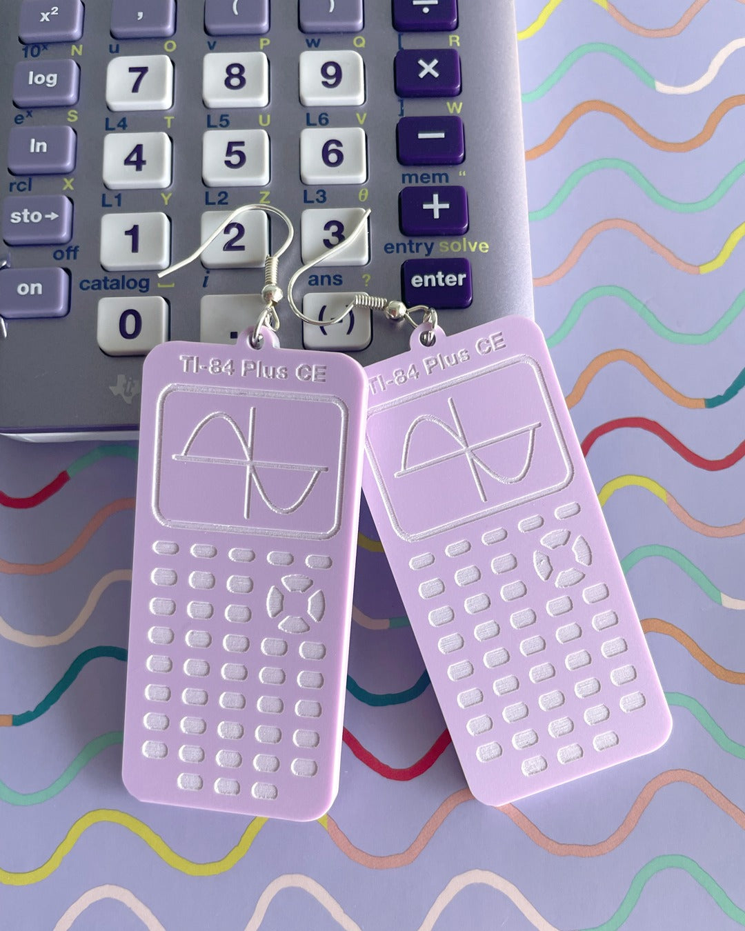 TI Graphing Calculator Earrings