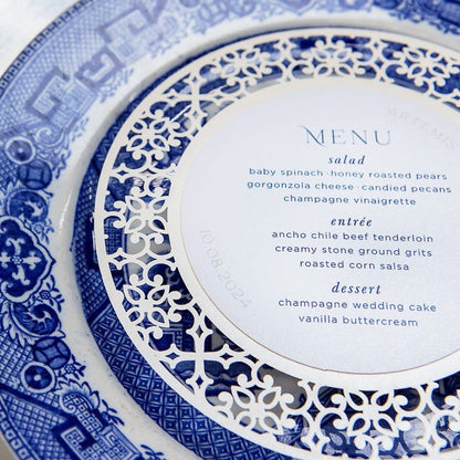 Elements: Round Laser Cut Menu / Invitation Blank